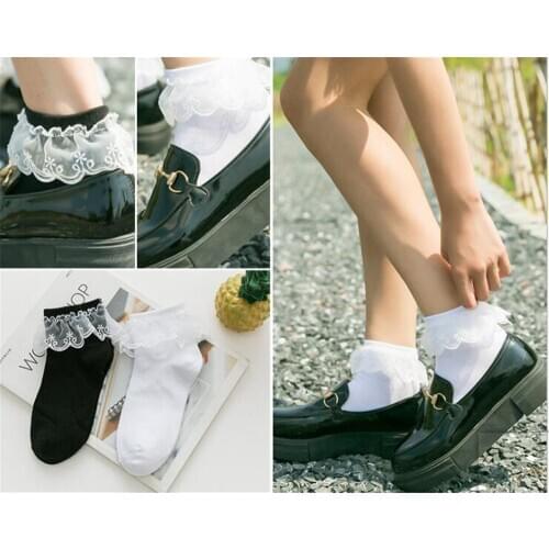 Lolita Japanese Maiden Lovely Woman lace Short Socks Multiple Colors Cotton Socking B424