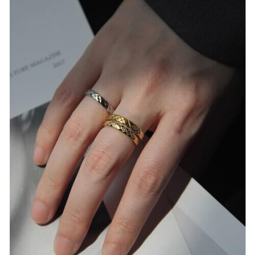 Minimalist Stackable Punk Adjustable Gold Silver Color Rings For Women Girls Fashion Dainty Elegant Jewelry SR2263