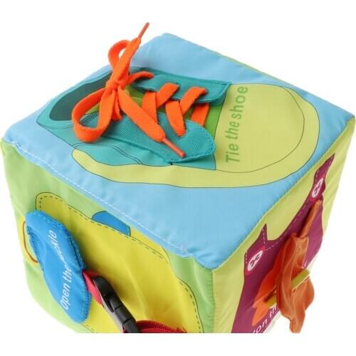 Montessori Childrens Toy Dress Bucket Button / Zipper / Snap / Buckle / Bow Early Educational Toy for Babies