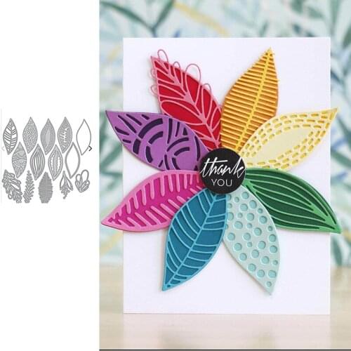 Leaves Serises Plant Set Metal Cutting Dies Scrapbook Diary Decor Stencil Embossed Template DIY Card Handmade 2021 New Arrival
