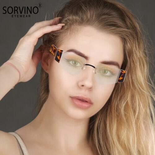 2021 New Trendy Rimless Cat Eye Sunglasses Fashion Retro Big Bee Shape Frame Sunglasses Women Black Lens Unique Glasses Y12