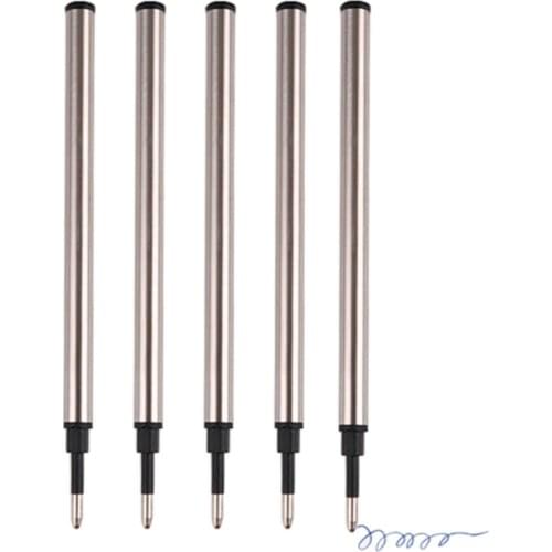 2021 New 5pcs Ballpoint Pen Refills Replacement 0.5mm Blue Black Ink Color School Office