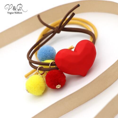 DIY Handmade Jewelry Making Love Heart Star Pom Pom Ball Charms Pendants for Hair Band Components Decoration Fashion Accessories