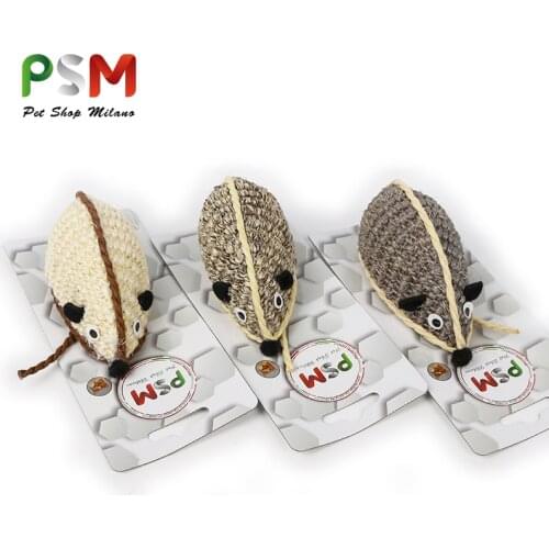PSM Toys for Cats Sisal Grinding Claw Wear Resisting Cat Toy Mouse Cats Products for Pets Catch Me Game Accessories