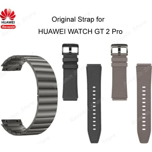 Original HUAWEI Watch GT 2 Pro Watch Strap Leather Rubber Titanium Strap Alternative Watchband Replaceable Bracelet for GT2 Pro