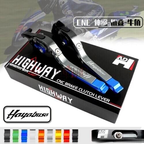 CNC Brake Handle Bar Lever Extendable Folding Adjustable Brake Clutch Levers For SUZUKI HAYABUSA GSXR1300 99-07