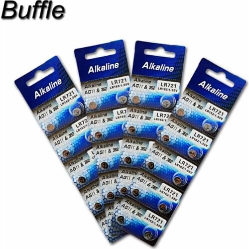 40pcs/4pack AG11 1.55V Alkaline Button Cell Batteries For Electronics Watches Toys Coin Battery LR721 362 361 Drop shipping