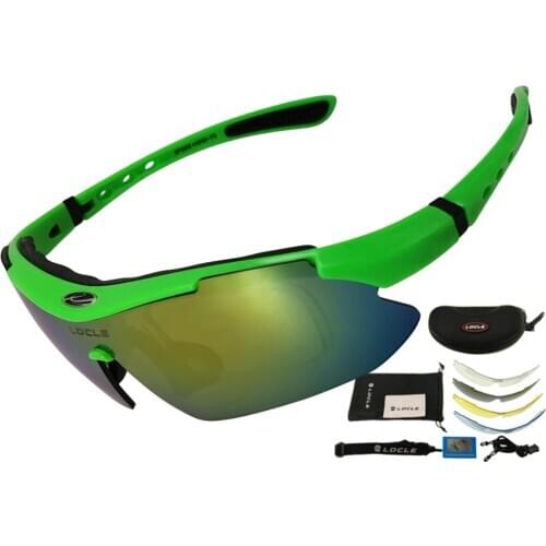 LOCLE Riding Sunglasses UV400 Hiking Sunglasses Tactical Googles Running Sunglasses Cycling Hunting Camping Hiking Eyewear