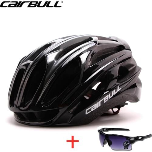 CairBull Ultralight Racing Cycling Helmet with Sunglasses Intergrally molded MTB Bicycle Helmet Mountain Road Bike Helmet
