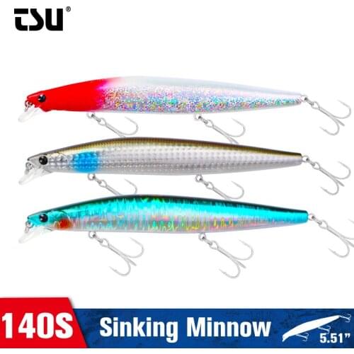 TSURINOYA 140S Sinking Minnow Set 6pcs DW92 140mm 26g Saltwater Large Lure Long Casting Seabass Sea Fishing Artificial Hard Bait