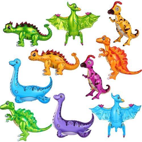1pc Large 4D Walking Dinosaur Foil Balloon Boy Animal Balloon Children Dinosaur Birthday Party Forest Party Decoration Balloon