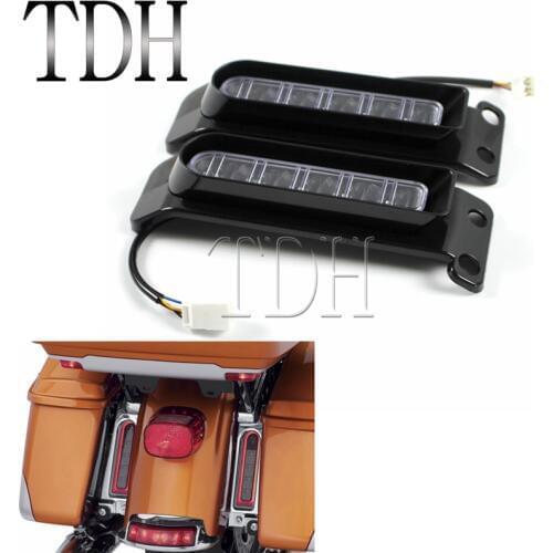 Auxiliary LED Run/Brake/Turn Lamps for Harley FLHTCU Rear Fender Light FLHTK Saddlebag Side Light FLTRU 14-18