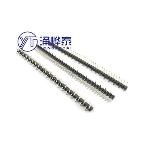 YYT 10PCS Patch 2.0mm pitch single row pin header misaligned pin header SMT 1*40PIN 40 pin header