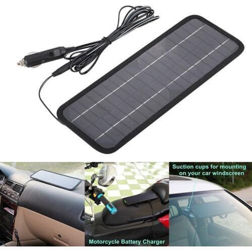 BUHESHUI 4.5W 12V Solor Battery Charger For Car Boat Motorcycle Etc Solar Battery Panel With Car Charger 3pcs/lot Free Shipping