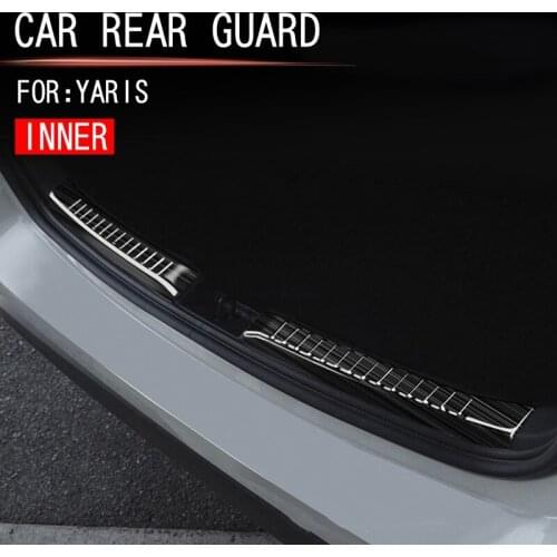 Car Rear Bumper Trunk Guards Trunk Anti-Scratch Guards Rear Bumper Trim Cover for Toyota Hatchback Yaris 2020-2021
