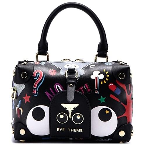 Womens purses and handbags shoulder tote 2021 new high-end crossbody bags fashion ladies graffiti cartoon luxury mini square bag