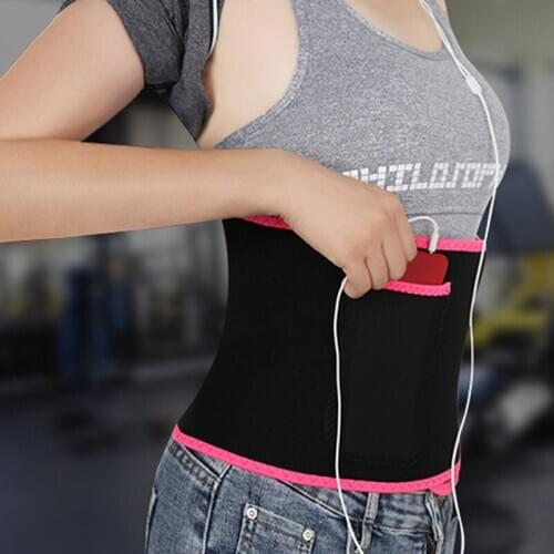 1PC Neoprene Fitness Waist Belt Perspiration Pocket Unisex Body Shaping Belt Waist Wrap Adjustable Yoga Fitness Fat Burning