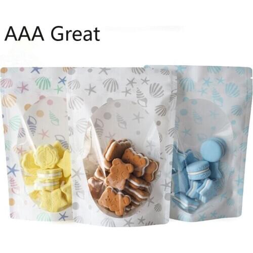100Pcs/Lot Candy Bag Creative Cute Ziplock Bags Translucent Bag Underwear Packaging Front Clear Stand Up Food Storage Pouches