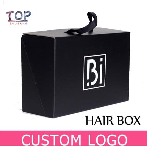 100Pcs Custom Logo Shoe Packing Box Corrugated Board Portable Rope Wig/Shoe Box Can Be Customized