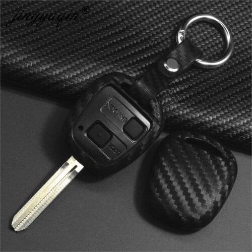 10x 2/3BTN Carbon Silicone Car Key Cover Case for LEXUS RX300 ES300 TOYOTA CAMRY RAV4 PRADO COROLLA AVENSIS LAND CRUISER YARIS