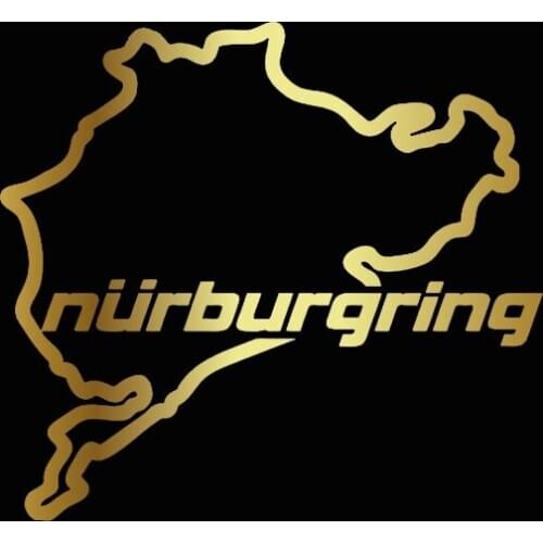 14*12.5cm Car Styling Racing Road Racing Nurburgring Creative On Car Stickers and Decals Rear Window 3D Funny Stickers