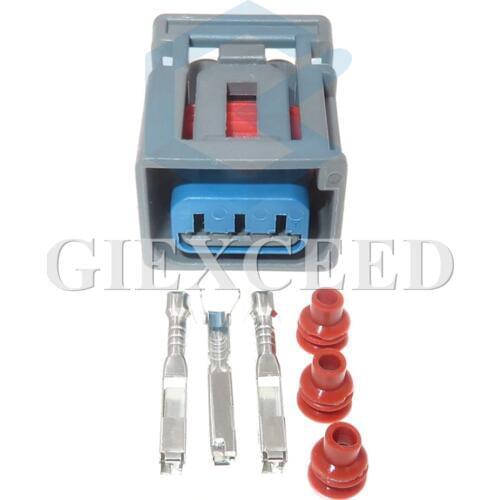 2 Sets 3 Pin 1W7T-14A464-MA Waterproof Auto Ignition Coil Plug Female Connector Socket For Ford