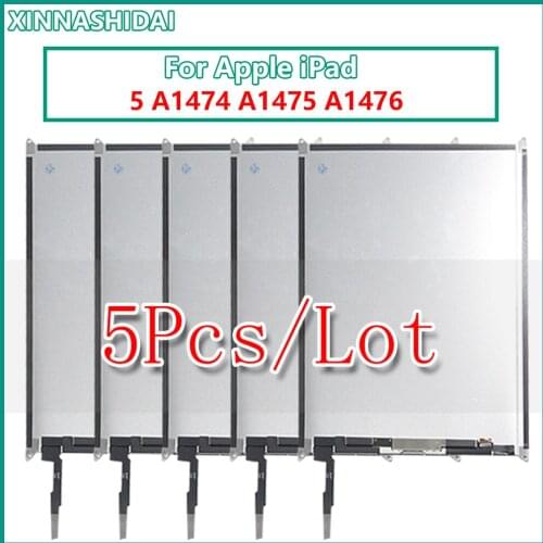 5Pcs LCD Display For iPad Air 5 5th iPad 5 A1474 A1475 A1476 LCD Display Digitizer Sensors Assembly Panel Replacement 100%Tested