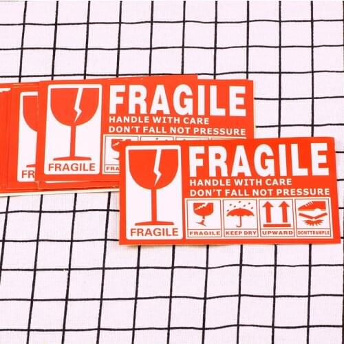 50pieces FRAGILE Warning Label Sticker Shipping Express Label Stickers