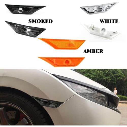Yubao Car Side Markers Lens Switchback Smoked/Amber/White Signal lights Lamp For Civic X 16-18 10th Blinker Corner Parking Light