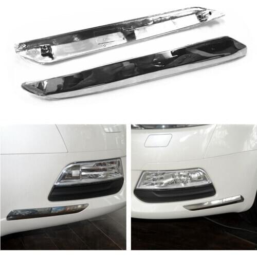 Car Front Bumper Chrome Silver Trim Strip Decoration Cover for Peugeot Citroen C5 2008-2015