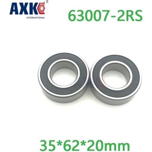 Axk 4pcs Excavator Bearing 63007 2rs 63007-2rs 35*62*20mm 35x62x20mm Double Shielded Deep Ball Bearings Large Breadth