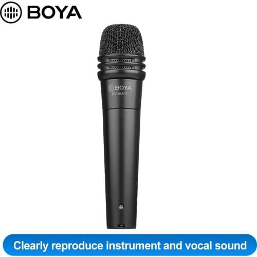 BOYA BY-BM57 Cardioid Dynamic Microphone Aluminum Zinc Alloy for Band Instrument Vocal Speaker Recording Live Audio Recording