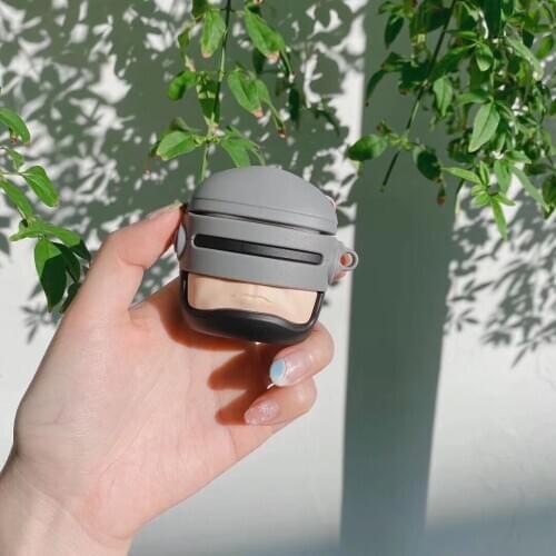 For Airpods 1 2 Case Game Helmet Silicone Shockproof Earphone Case for Airpods 1 2 Protective Cover Charging Box Accessories