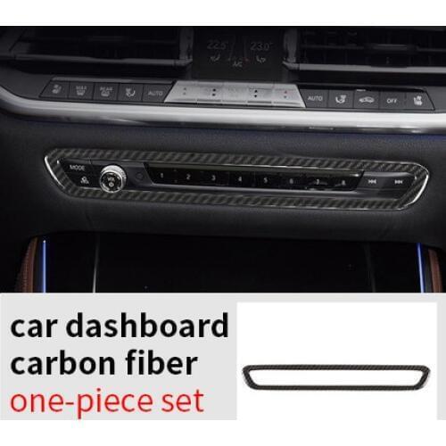 For BMW X7 2019 Chrome carbon fiber interior Electric tailgate button dashboard molding trim