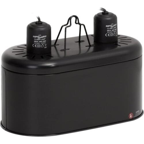 Dual Reptile Light Fixture for Reptile Dome UVB Light Fixture Dual Lamp Cap Combo Integration Design Heat Lighting Lamp Kit