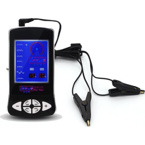 Electric Shock Device Sex Toy Climax Clip Nipple Clitoral Stimulation Double Electrode Fetish For Couples