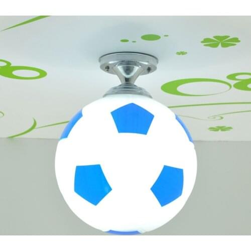 Soccer Ball Children Room Glass Led Ceiling Light Football Kids Room Led Lamp Bedroom Bar Ceiling Lights Home Lighting
