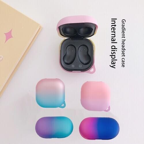 Gradient Earphone Case For Samsung Galaxy Buds Live Bluetooth Headphone Changing Matte Case For Samsung Buds + Plus Headset Box