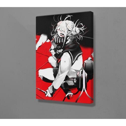 Himiko Toga Boku no Hero Academia Anime Wall Art Framed Wooden Frame Canvas Decoration poster prints for Home decor Painting