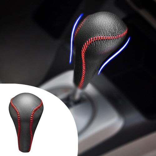 Muchkey Leather Gear Knob Stick Covers AT For Honda CIVIC 2012 2013 2014 -2015 Non-slip Automatic Shifter