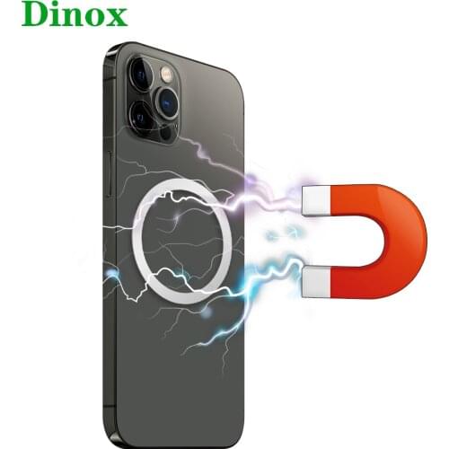 2pcs For Magsafe Sticker Metal Magnetic Wireless Charger Ring For iphone 12 Pro Max Galaxy S21 Plus Note20 S20 Ultra