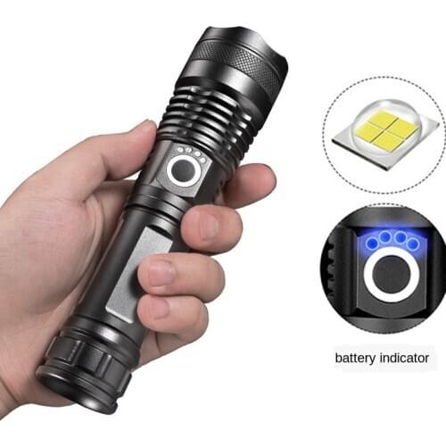 Carry Mini flashlight P70 Power Torch LED Outdoor Waterproof Retractable Zoom High Power P50 Rechargeable Flashlight Camping