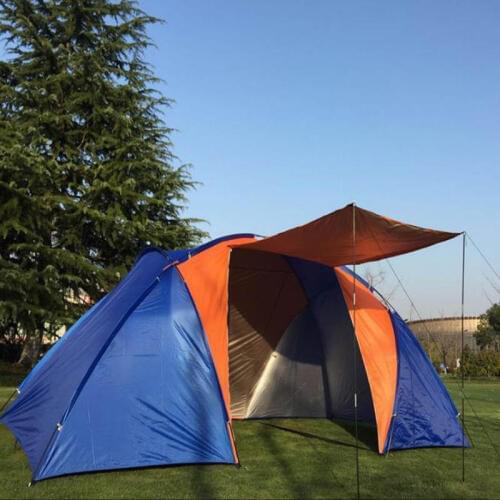 New Upgraded Two Bedroom One Living Room Multi-person Double Dew Outdoor Tent Carpas de Camping Namiot Tendas De Campismo