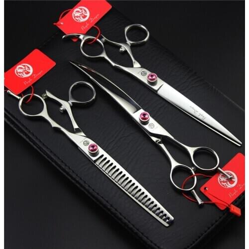 7.5inch Swivel Thumb pet scissors Pet Grooming Scissors 3pcs /set