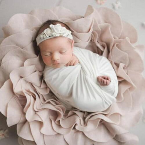 Newborn Infant Photography Prop Solid Color Swaddle Baby Stretch Wrap Blanket Babies Accessories Newborn Photography Props