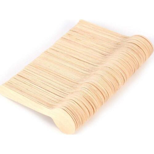 Disposable Wooden Spoon Mini Ice Cream Spoon Dessert Scoop Party Tableware Kitchen Accessories LX6209