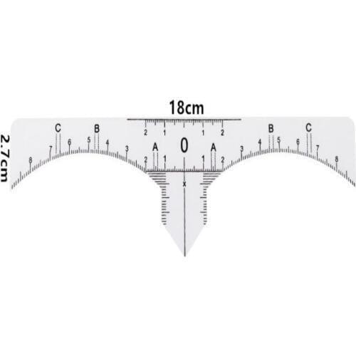 Wholesale Accurate Permanent Makeup Eyebrow Shaping Tools Eyebrow Measurement Ruler Sticker For microblading