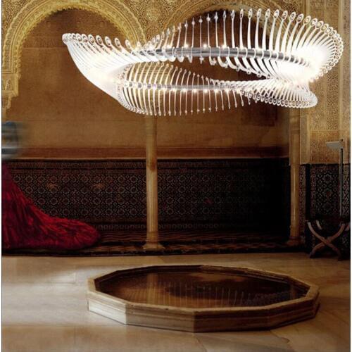 Post-modern living room Acrylic chandelier sales office hotel lobby restaurant bedroom light luxury shaped lighting lamps