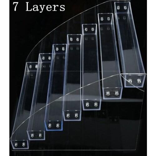 2/3/4/5/6/7 layer Clear Acrylic Organizer Makeup Cosmetic Lipstick Display Stand Holder Nail Polish Rack Tiers Jewelry Display