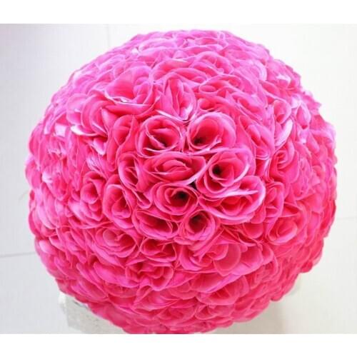 SPR 40cm artificial rose flower ball,weddings decoration kissing flower ball,20 color available,more size 4pcs/lot
